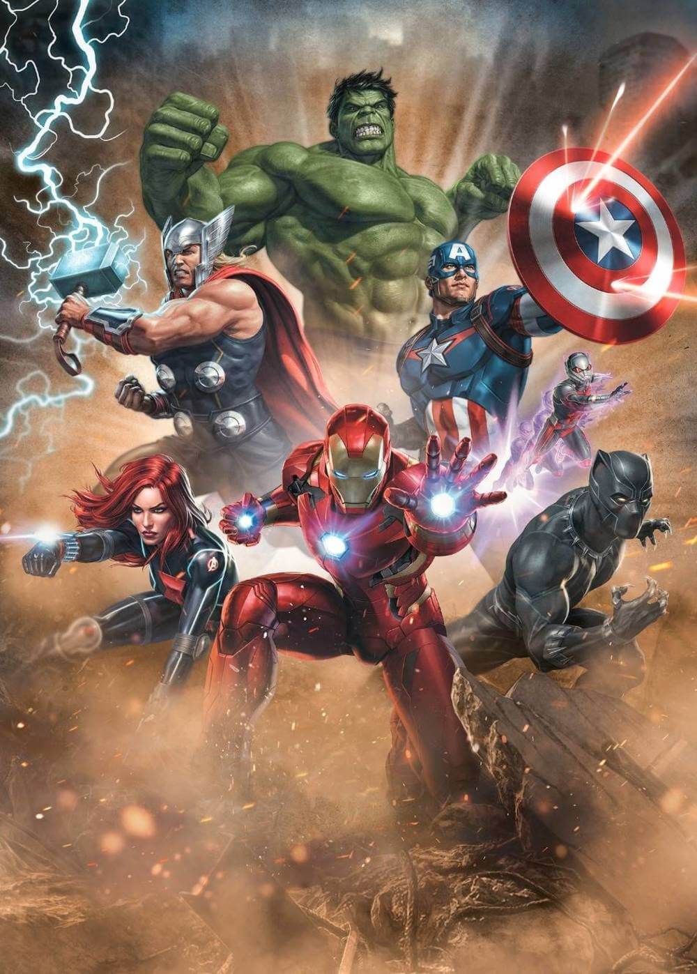 dam koelkast magneet Komar Into Adventure Avengers Superpower IADX4-079 Behang - BehangSite.com