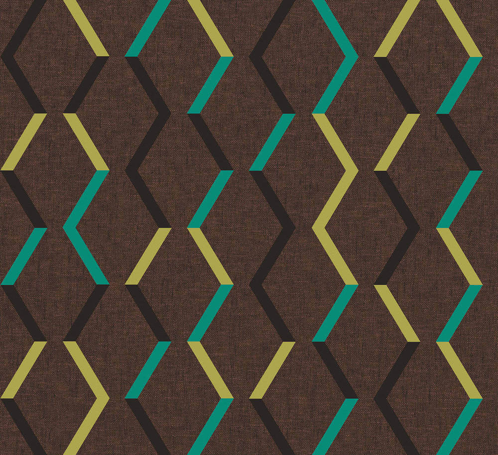 Masureel Joy JOY003 Zigzag Umber Behang 1