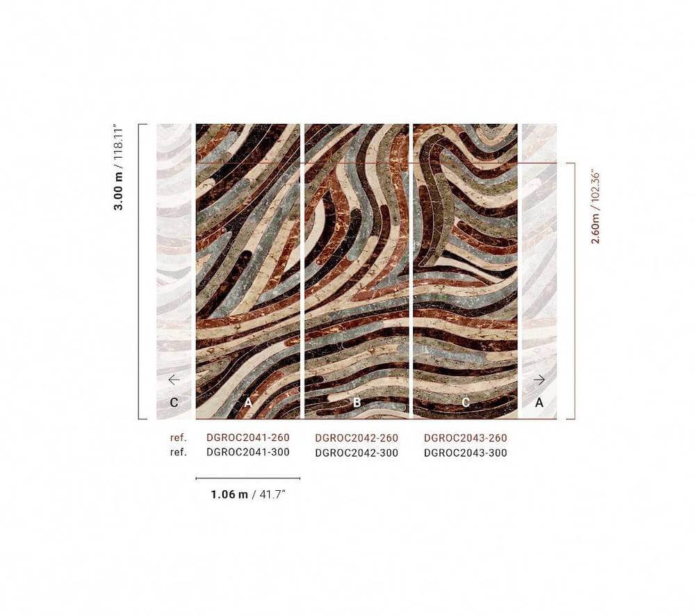 Masureel Rock DGROC2041-260 Serpentine Rust Fotobehang